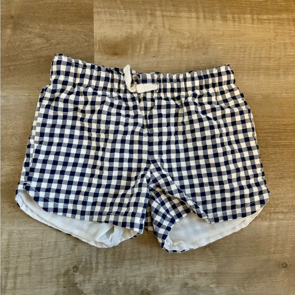 Blue plaid shorts